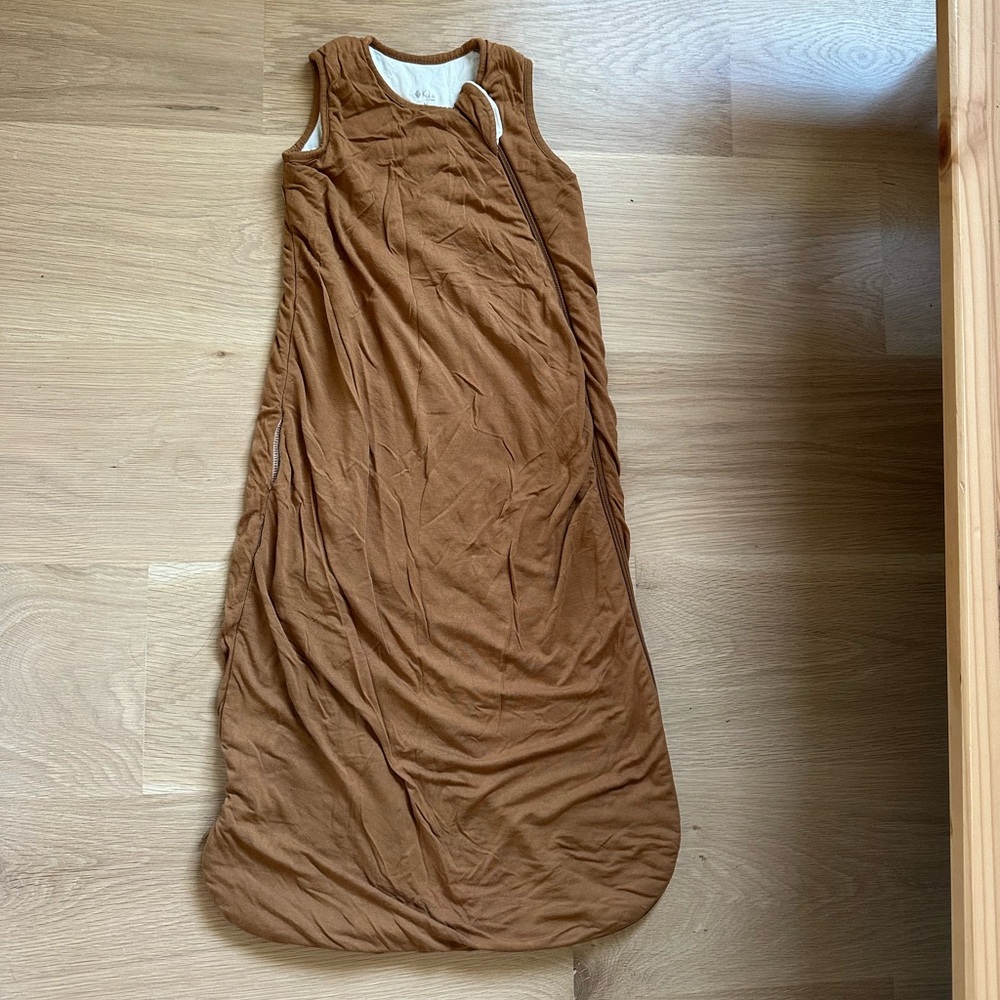 Kyte Baby Medium Sleeveless Sleep Sack in Camel Brown - Picture 2 of 7